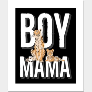 Boy mamma tiger print Posters and Art